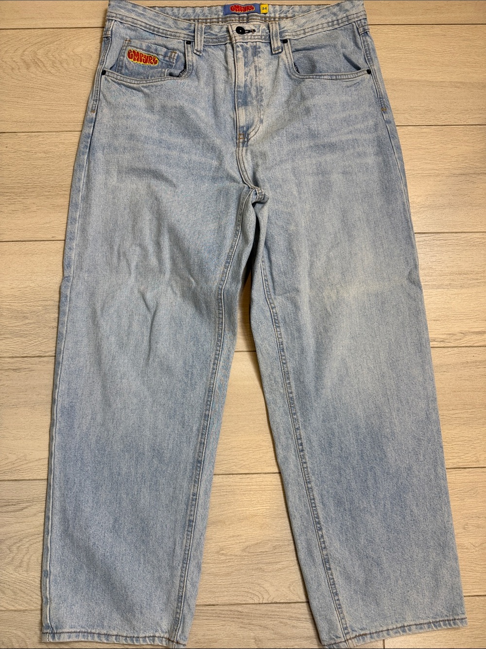 Empyre Loose Fit Light Wash Denim Skate Jeans Size 34 EUC